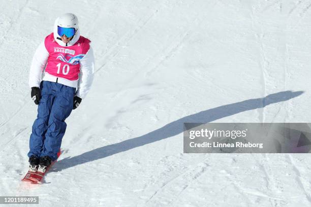 Matej Svancer of Czech Republic reacts after his Men’s Freeski Big Air Final Run 3 in freestyle skiing during day 13 of the Lausanne 2020 Winter...