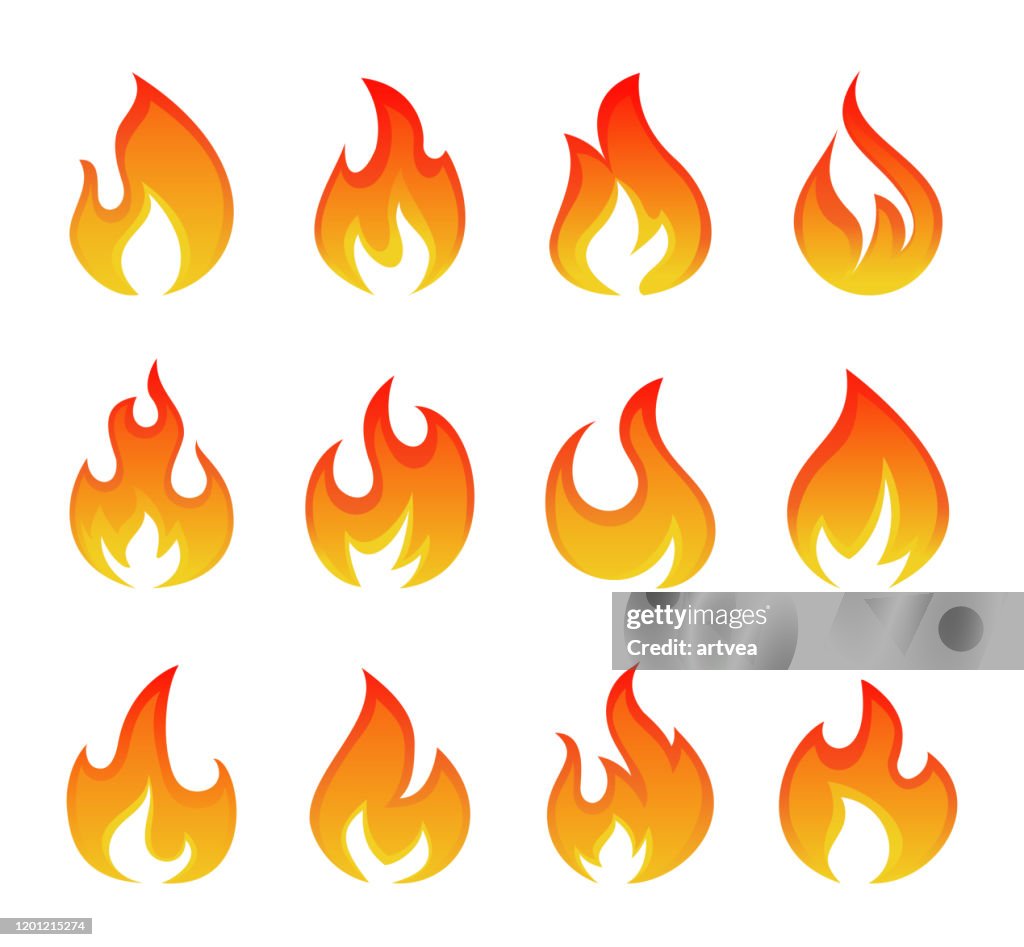 Kreative abstrakte Feuer Logos