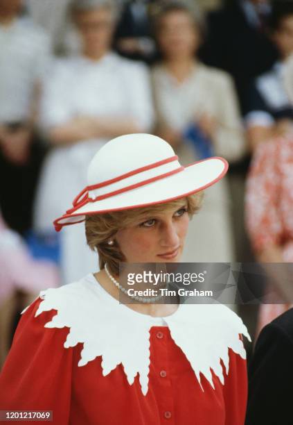 Princess Diana visits Edmonton during the royal tour of Canada, 29th June 1983.