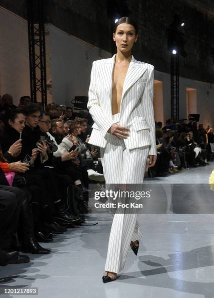 Bella Hadid walks the runway during the Alexandre Vauthier Haute