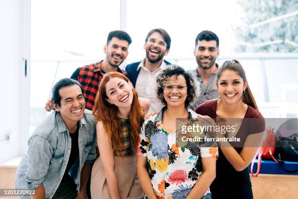 multi-ethnic business team group photo - organized group photo stock pictures, royalty-free photos & images