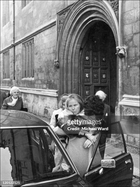 Cellist Jacqueline du Pre after receiving an honorary degree at Oxford University, 1984.