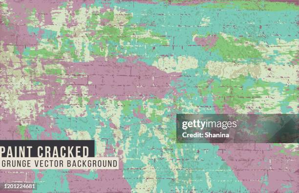 abstract grunge paint cracked background - 02 - brick wall texture stock illustrations
