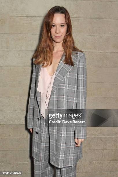 Chloe Pirrie attends the Roland Mouret show during London Fashion Week February 2020 at The National Theatre on February 16, 2020 in London, England.