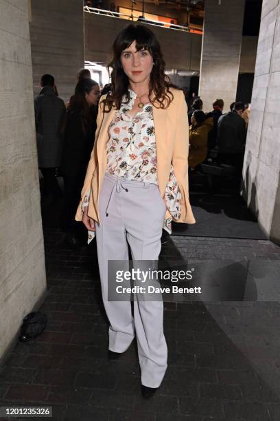 Michele Hicks attends the Roland Mouret show during London Fashion Week February 2020 at The National Theatre on February 16, 2020 in London, England.