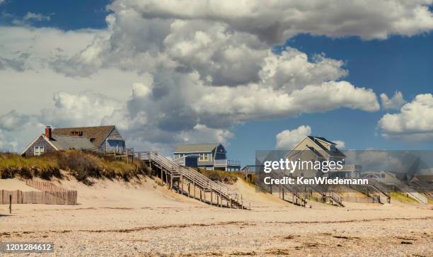 waiting for summer - beach house exterior stock pictures, royalty-free photos & images