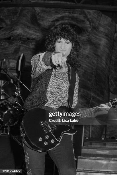 Kiss guitarist Bruce Kulick performs at the Allentown Fairgrounds on June 27 in Allentown, Pennsylvania.