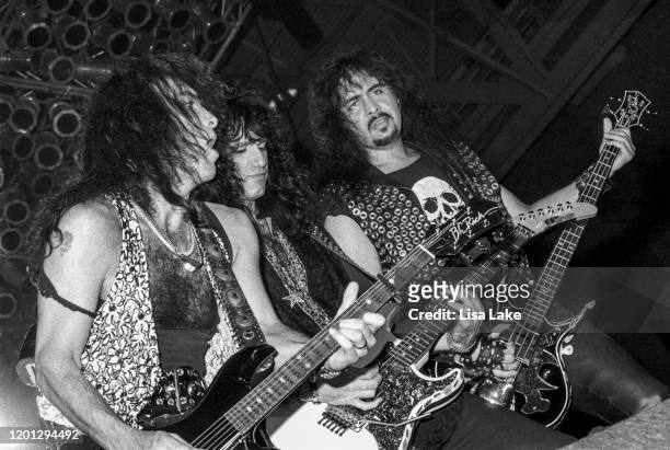 Kiss guitarist Paul Stanley, guitarist Bruce Kulick and bassist Gene Simmons perform at Stabler Arena on October 1 in Bethlehem, Pennsylvania.