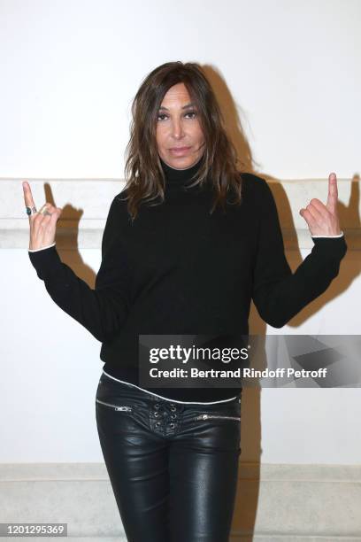Zazie attends the Jean-Paul Gaultier Haute Couture Spring/Summer 2020 show as part of Paris Fashion Week at Theatre Du Chatelet on January 22, 2020...