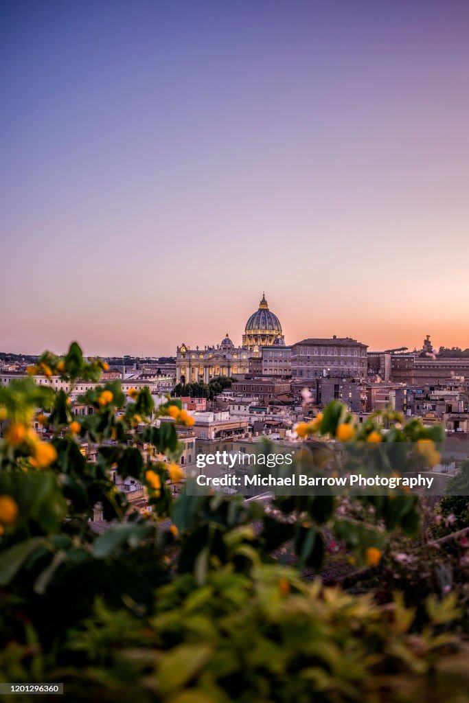 Sunset Over St Peter's, Rome