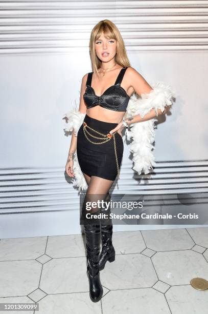 Bonnie Strange attends the Jean-Paul Gaultier Haute Couture Spring/Summer 2020 show as part of Paris Fashion Week at Theatre Du Chatelet on January...