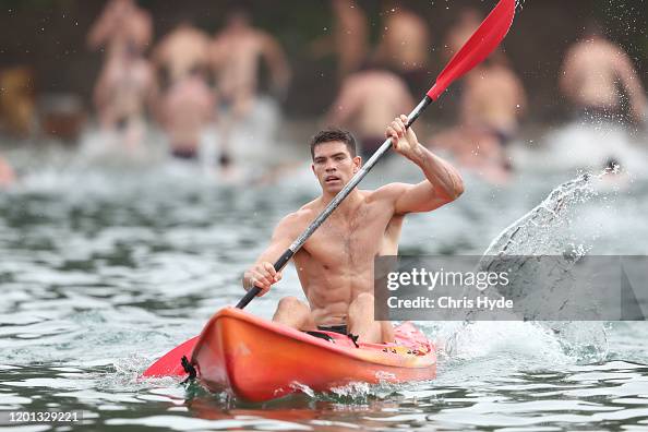 Sam Collins Rowing Sam Collins during a Gold Coast Suns AFL training session at Palm ...