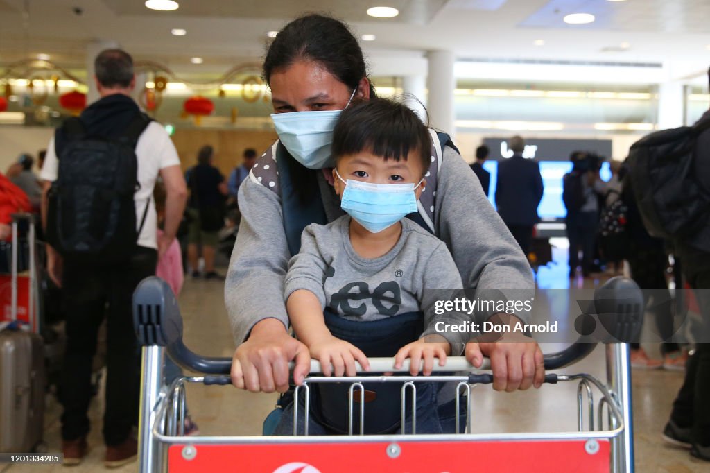 Passengers Arrive In Sydney After Chinese Authorities Shut Down Transport Networks Over Coronavirus