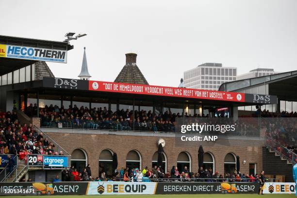 Sparta stadium Het Kasteel, Jules Deelder words during the Dutch Eredivisie match between Sparta Rotterdam and FC Groningen at Sparta Stadium Het...