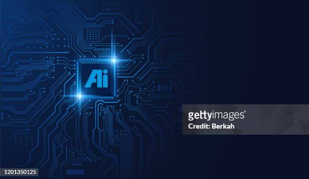 ai chipset on circuit board - printplaat stockfoto's en -beelden