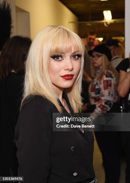 Ellie Rae Winstone Ellie Rae Winstone poses backstage at the Pam Hogg show during London ...