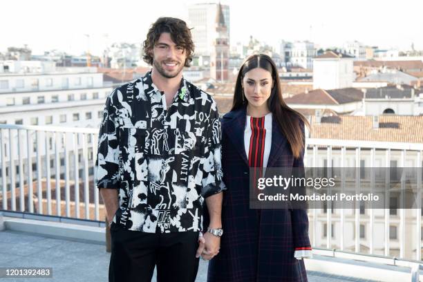 Ignazio Moser and Cecilia Rodriguez during the presentation of the new MTV show Ex On The Beach. Milan , January 20th, 2020