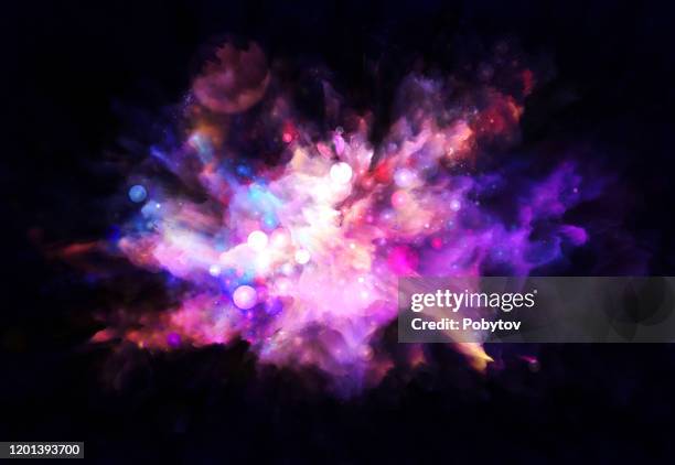 explosion of colors - powder paint explosion stock illustrations