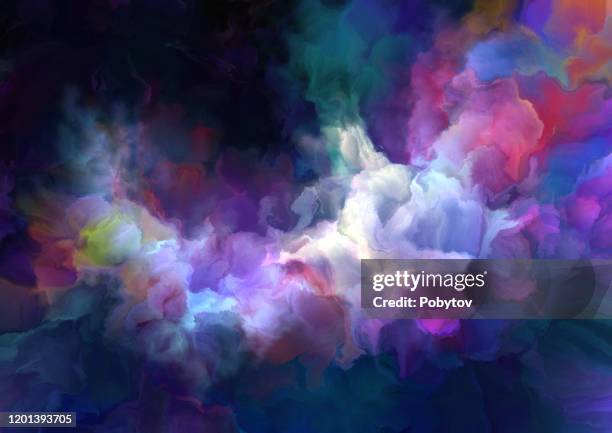 bunt lackierter nebel - ethereal stock-grafiken, -clipart, -cartoons und -symbole