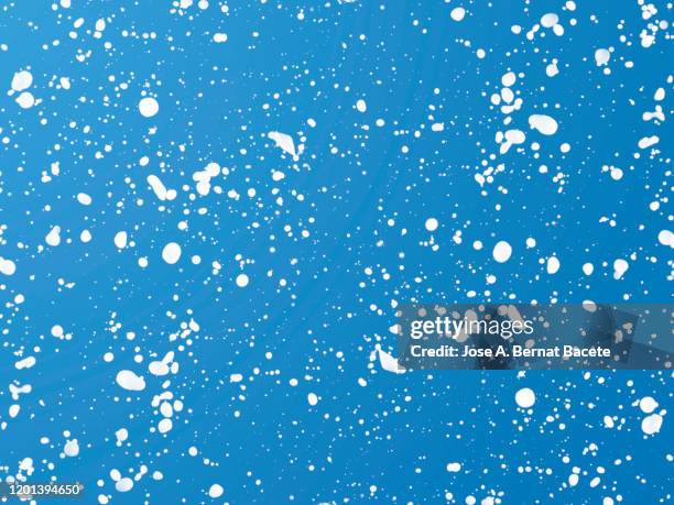 figures and abstract forms of milk on a blue background. - hovering stock pictures, royalty-free photos & images