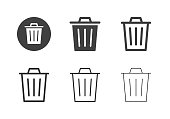 Garbage Can Icons - Multi Series