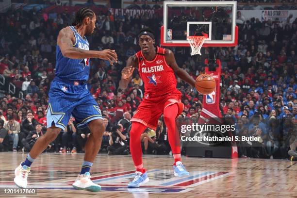 Pascal Siakam of Team Giannis drives to the basket during the 69th NBA All-Star Game on February 16, 2020 at the United Center in Chicago, Illinois....