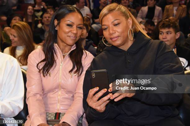 Queen Latifah and Eboni Nichols take a selfie during the 69th NBA All-Star Game as part of 2020 NBA All-Star Weekend on February 16, 2020 at United...