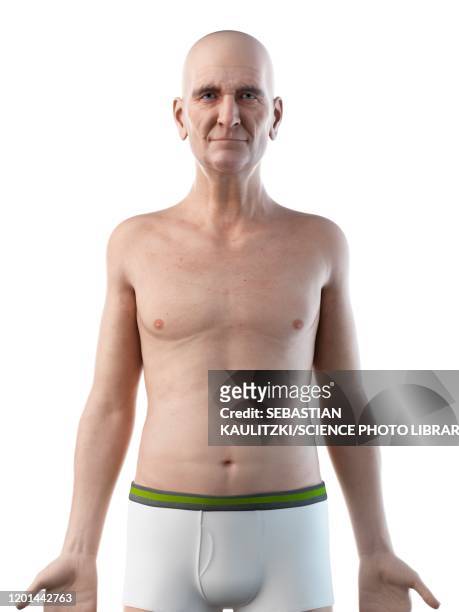 illustration of an old man's upper body - digital people stock-grafiken, -clipart, -cartoons und -symbole
