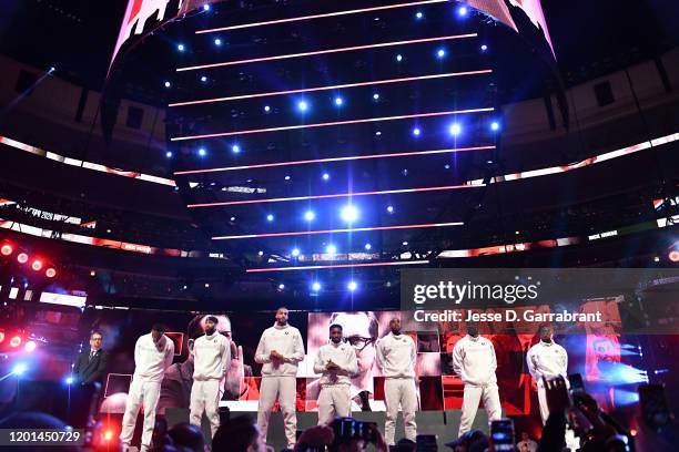 Team Giannis gets introduced before the 69th NBA All-Star Game on February 16, 2020 at the United Center in Chicago, Illinois. NOTE TO USER: User...
