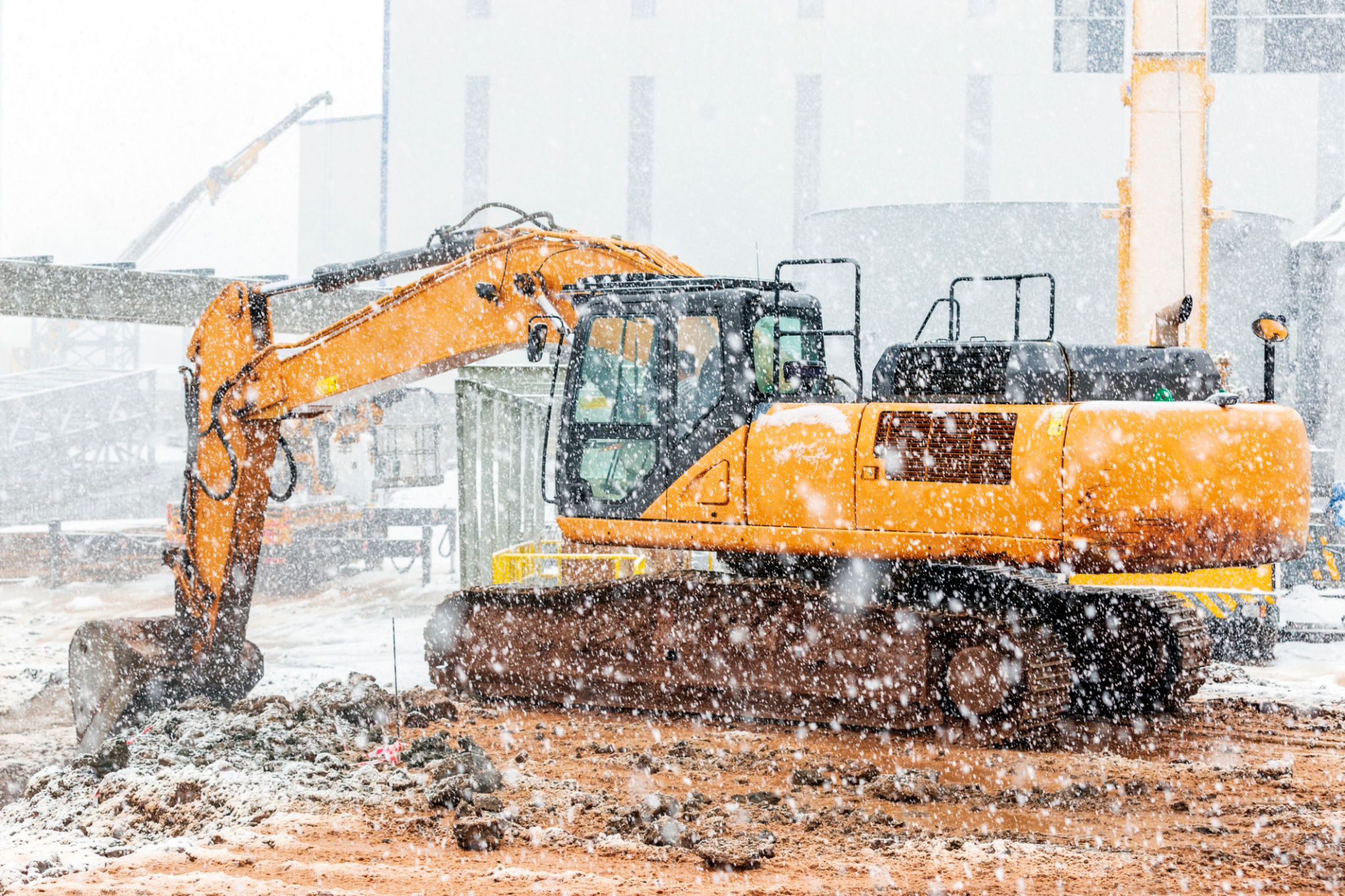 heavy equipment winter