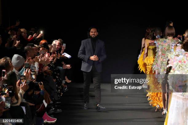 France – January 23: Fashion designer Rahul Mishra during the Rahul Mishra Haute Couture Spring/Summer 2020 show as part of Paris Fashion Week on...