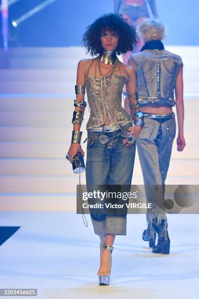 Model walks the runway during the Jean-Paul Gaultier Haute Couture Spring/Summer 2020 fashion show as part of Paris Fashion Week at Theatre Du...