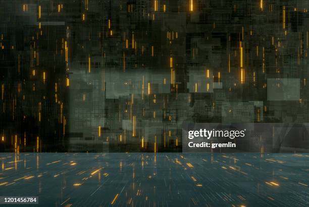 abstract techno background - futuristic room stock pictures, royalty-free photos & images