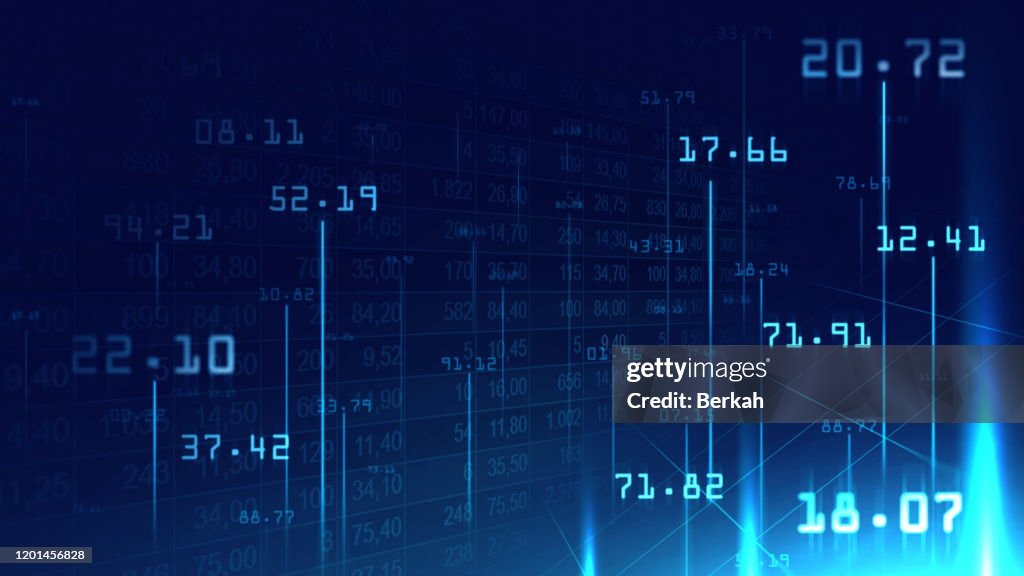 Digital numbers background in graphic concept