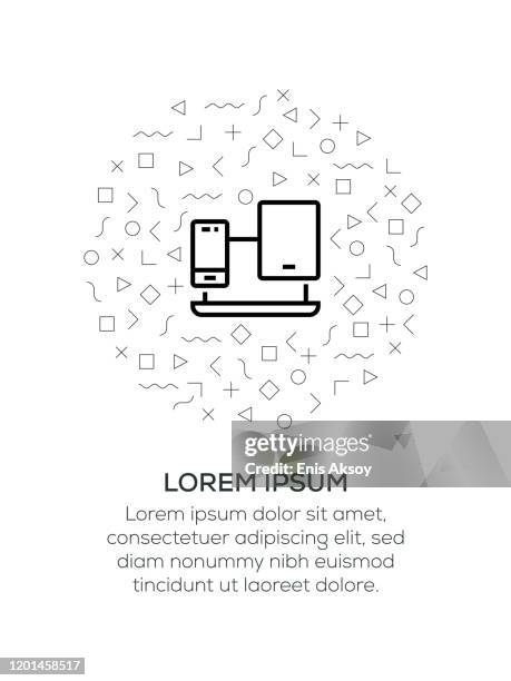 responsible design icon arranged with geometrical shapes - graphic designer computer stock illustrations