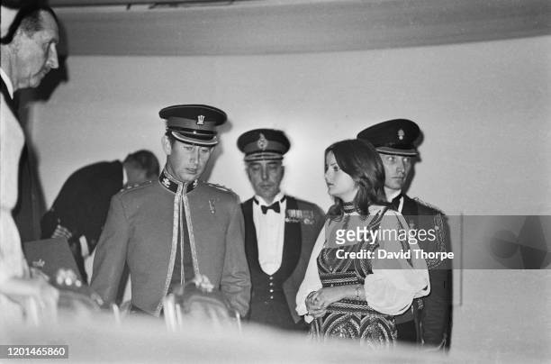 Prince Charles, Prince of Wales, and Lady Jane Wellesley at the Royal Tournament, held at Earls Court Exhibition Centre in London, England, 29th July...