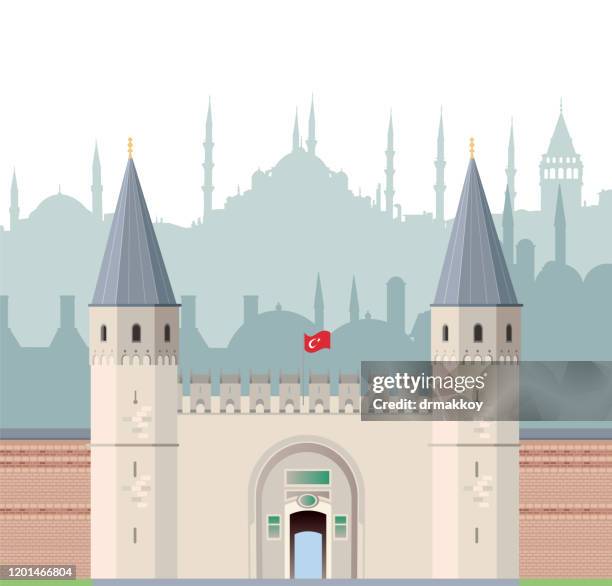 topkapi palace - topkapi palace stock illustrations