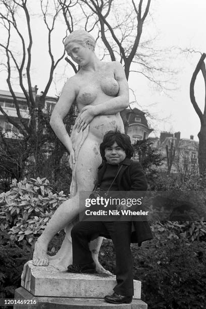 Television and Movie Actor Herve Villechaize 1943-1993 who played Tattoo in the TV series Fantasy Island and committed suicide in Los Angeles, poses...