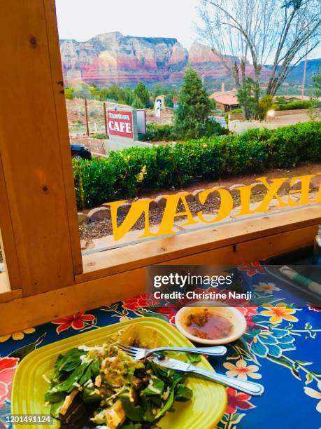 mexican food in sedona - sightseeing in sedona stock pictures, royalty-free photos & images