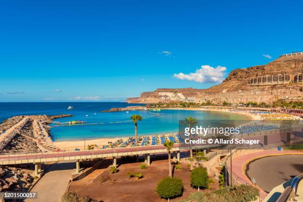 coastal village of amadores gran canaria spain - grand canary stock pictures, royalty-free photos & images