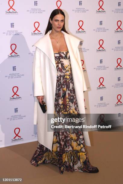 Aymeline Valade attends the Sidaction Gala Dinner 2020 at Pavillon Cambon on January 23, 2020 in Paris, France.