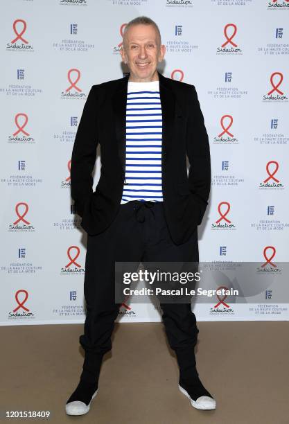 Jean Paul Gaultier attends Sidaction Gala Dinner 2020 At Pavillon Cambon on January 23, 2020 in Paris, France.