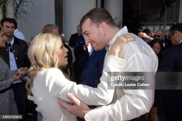 Ellen K and Sam Smith attend Sir Lucian Grainge Honored with Star on the Hollywood Walk of Fame at Hollywood Walk Of Fame on January 23, 2020 in...