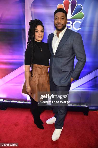 Freema Agyeman and Jocko Sims from "New Amsterdam" attend the NBC Midseason New York Press Junket at Four Seasons Hotel New York on January 23, 2020...