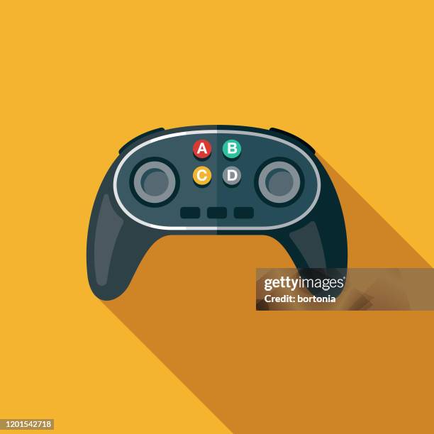 stockillustraties, clipart, cartoons en iconen met pictogram esports gaming controller - game console