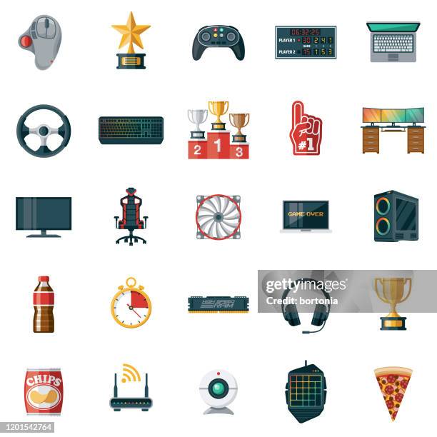 Flat game graphics icon settings Royalty Free Vector Image