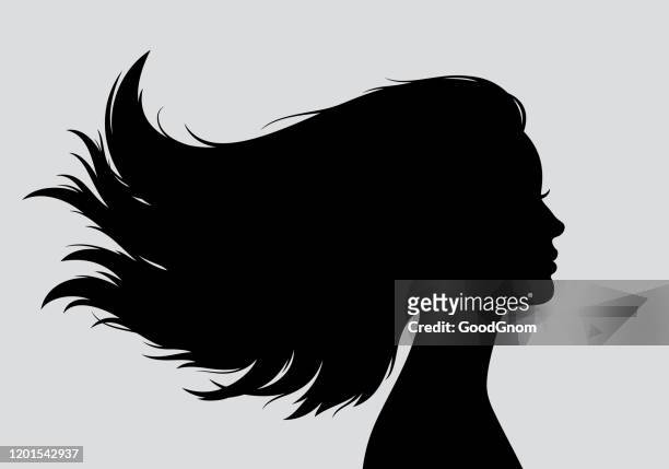 1,252 Curly Hair Silhouette Photos and Premium High Res Pictures - Getty  Images