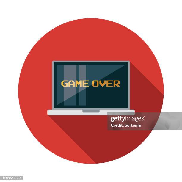 esports game over icon - game over short phrase stock-grafiken, -clipart, -cartoons und -symbole