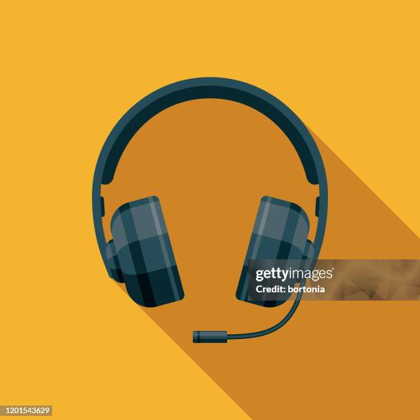 stockillustraties, clipart, cartoons en iconen met pictogram esports gaming headset - headset