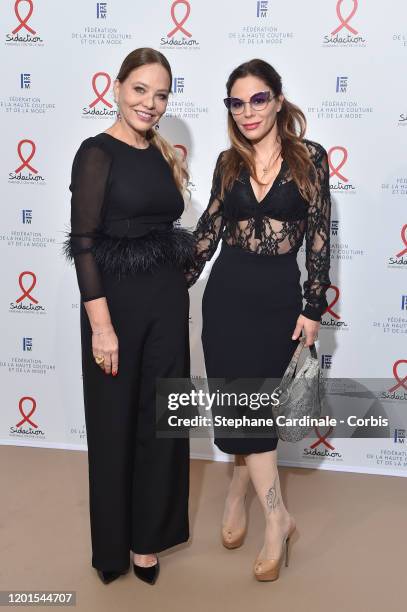 Ornella Muti and her daughter Naike Rivelli attend Sidaction Gala Dinner 2020 At Pavillon Cambon on January 23, 2020 in Paris, France.